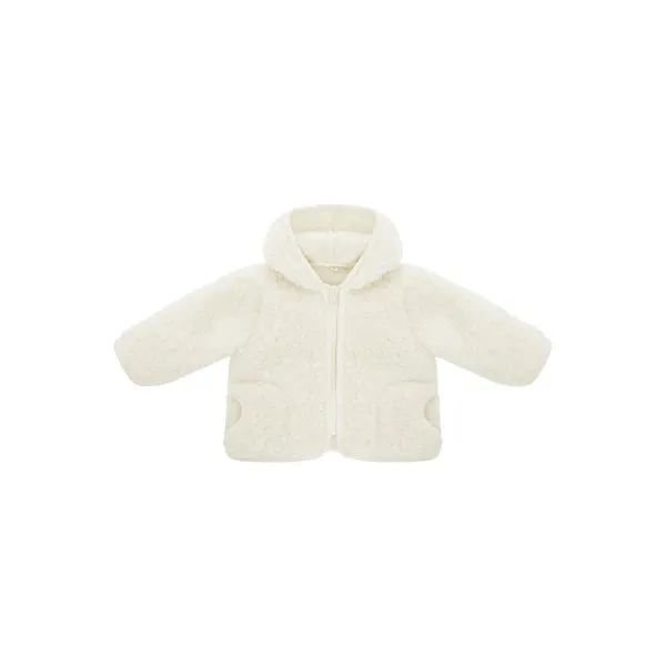 coat jacket sherpa - natural white