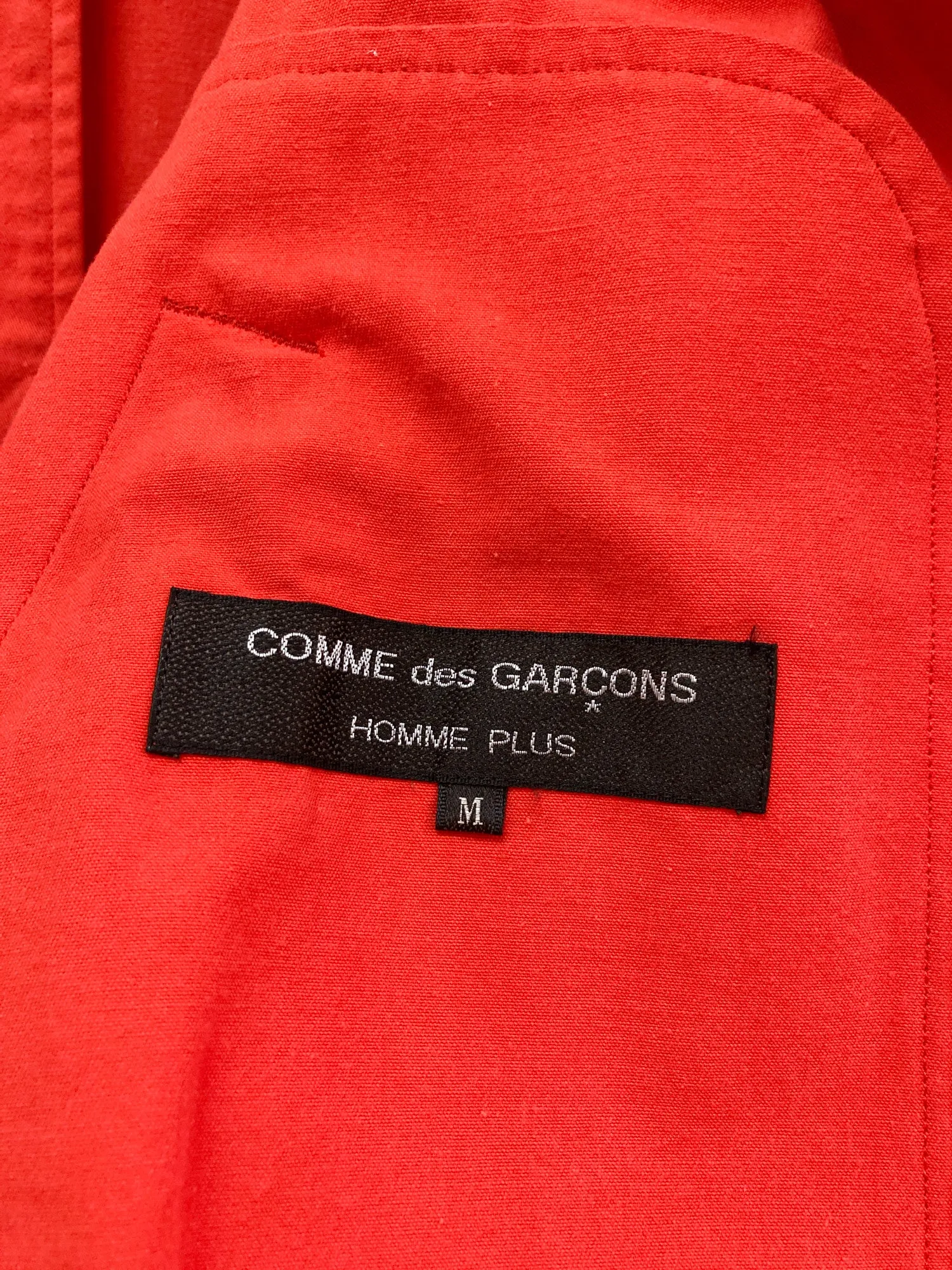 Comme des Garcons Homme Plus 1990 faded orange-red cotton work jacket - M L