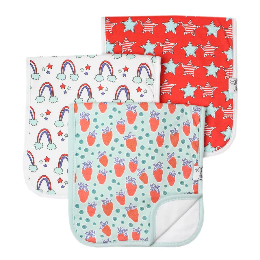 Copper Pearl Burp Cloth Set - Liberty