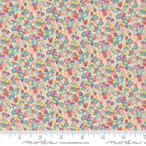 Cotton Fabric CHELSEA GARDEN LAWNS Porcelain Multi 33746 11LW by Moda Fabrics