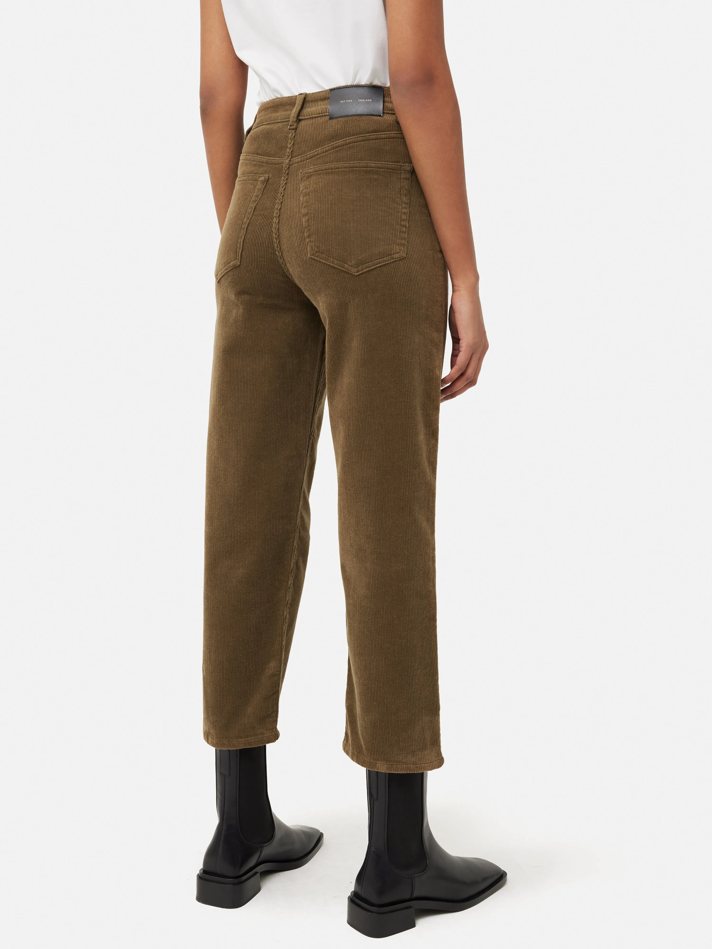 Delmont Cord Tapered Jean | Khaki