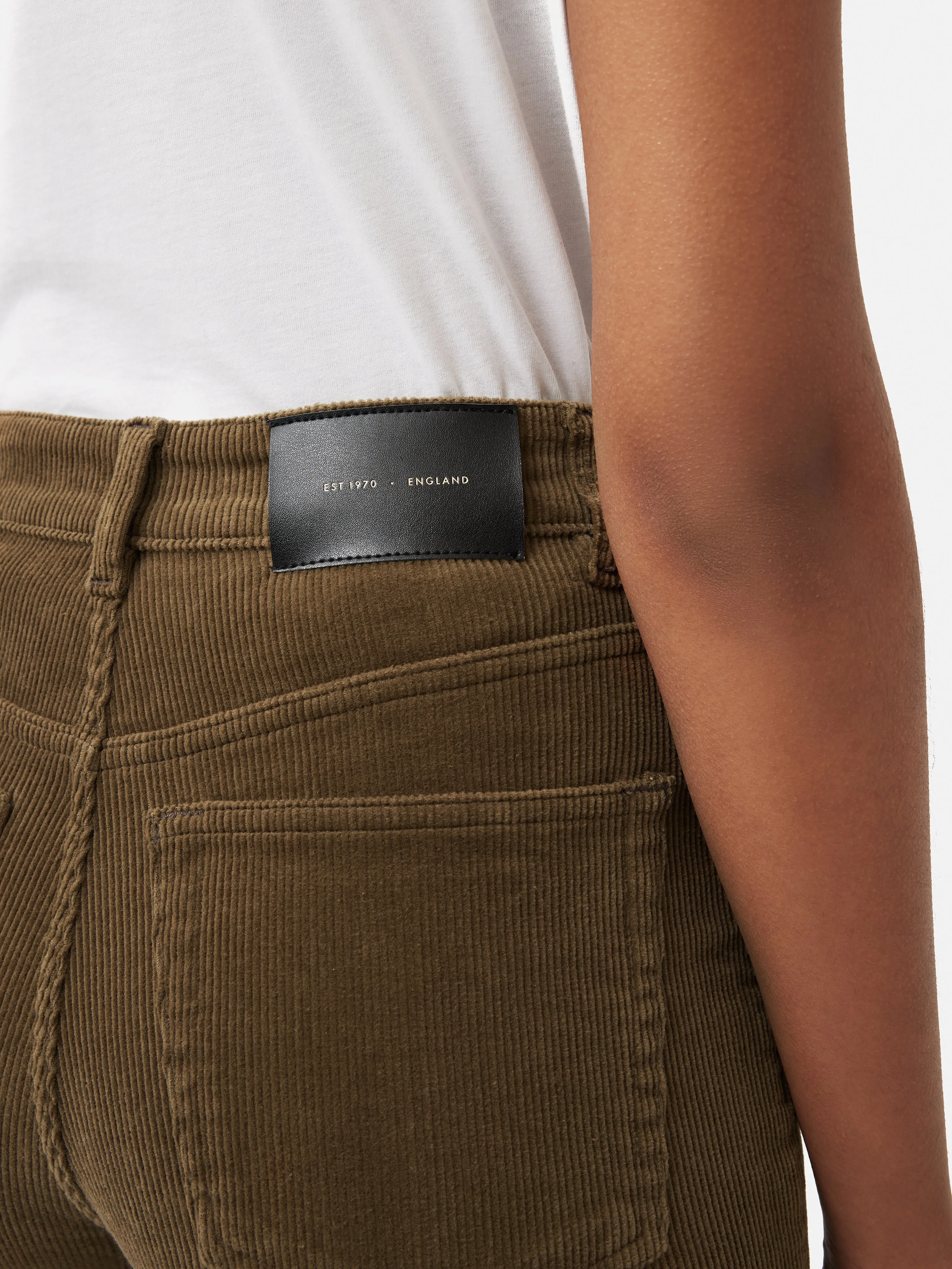 Delmont Cord Tapered Jean | Khaki