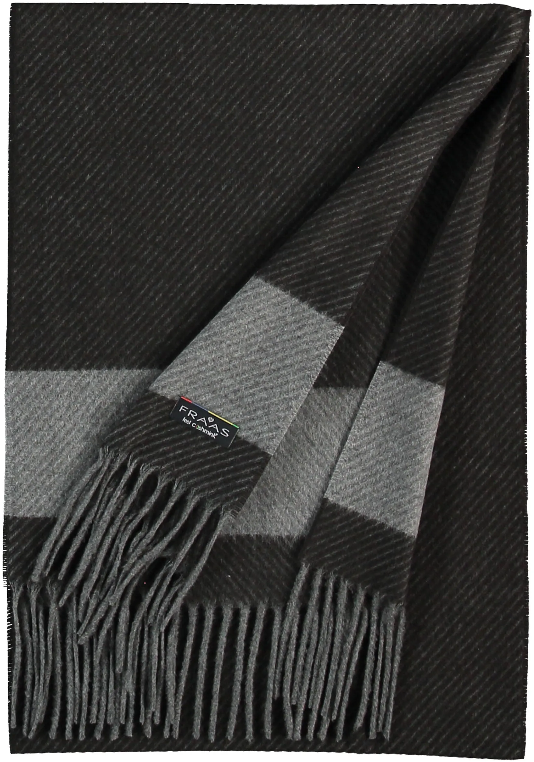 Diagonal Texture Cashmink Stripe Scarf