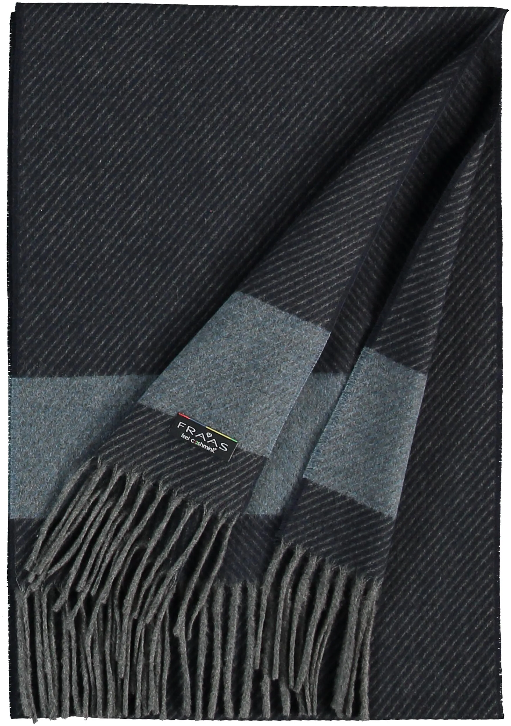 Diagonal Texture Cashmink Stripe Scarf