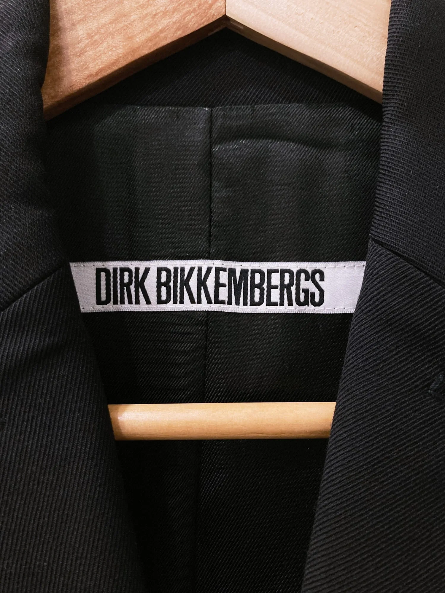 Dirk Bikkembergs 1990s 2000s black wool topstitched two button blazer - size 46