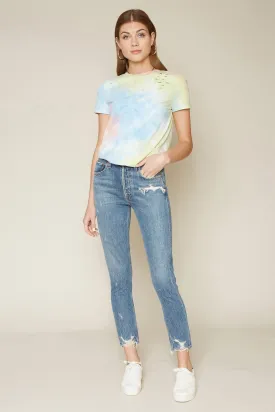 DISTRESSED TIE DYE TEE