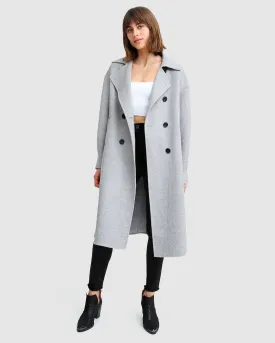 Dream Lover Loose Fit Wool Blend Coat - Grey