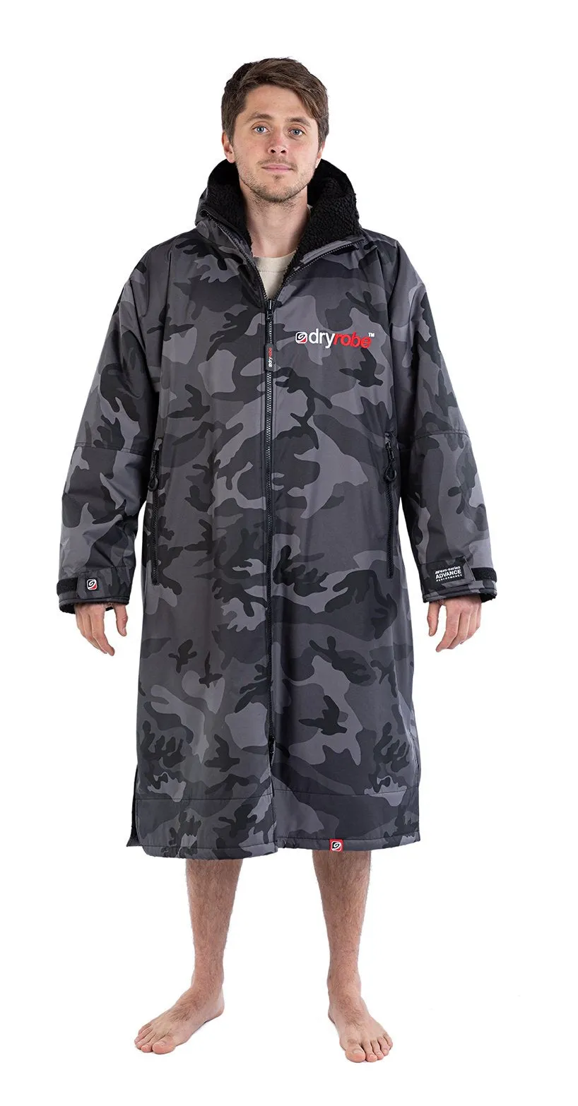 Dryrobe Advance Changing Robe Long Sleeved - Black Camo / Black