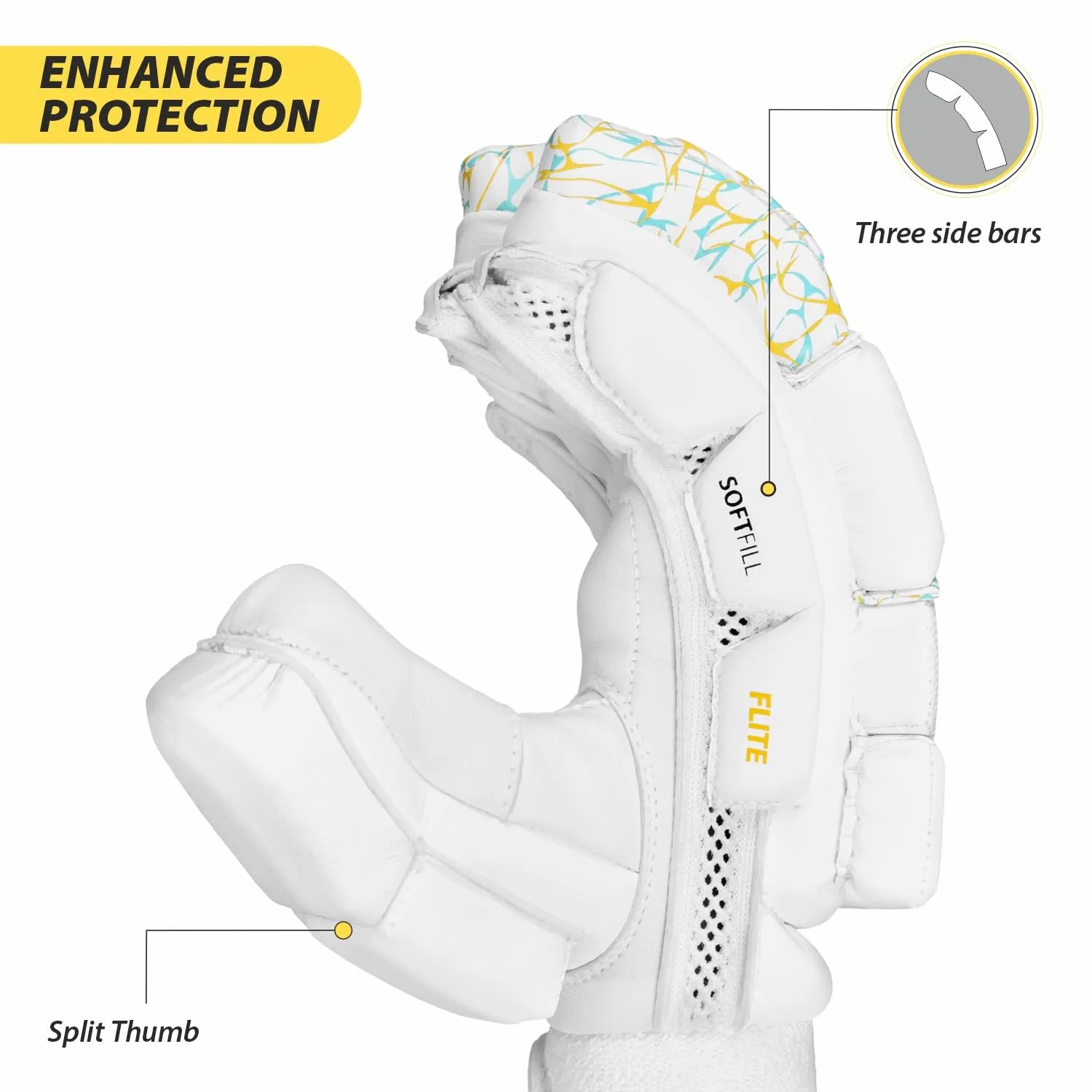 DSC Flite Right Hand Cricket Batting Gloves, Mens