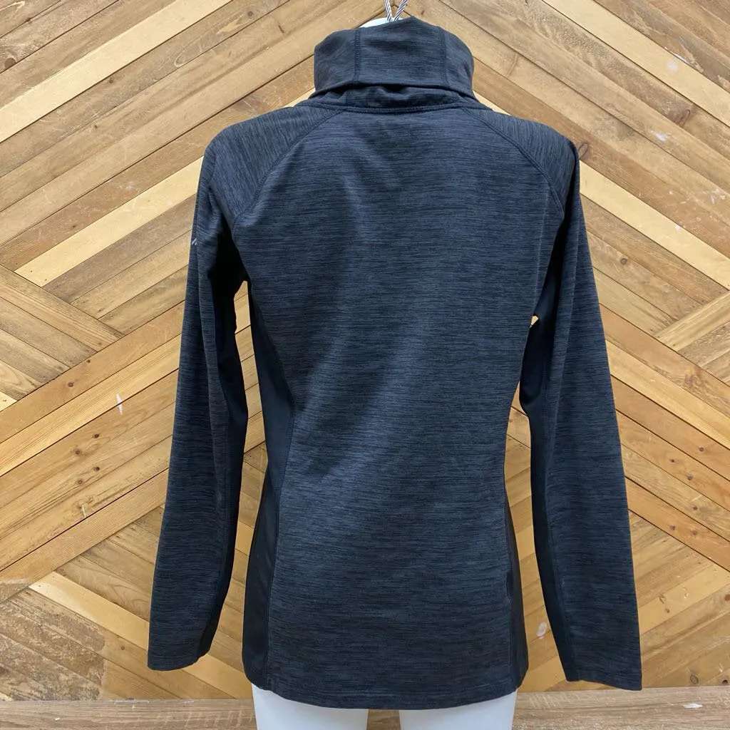 Eddie Bauer - Women's Motion Pullover Active Fleece - MSRP comp $90: Black/Dark Grey-women-MD