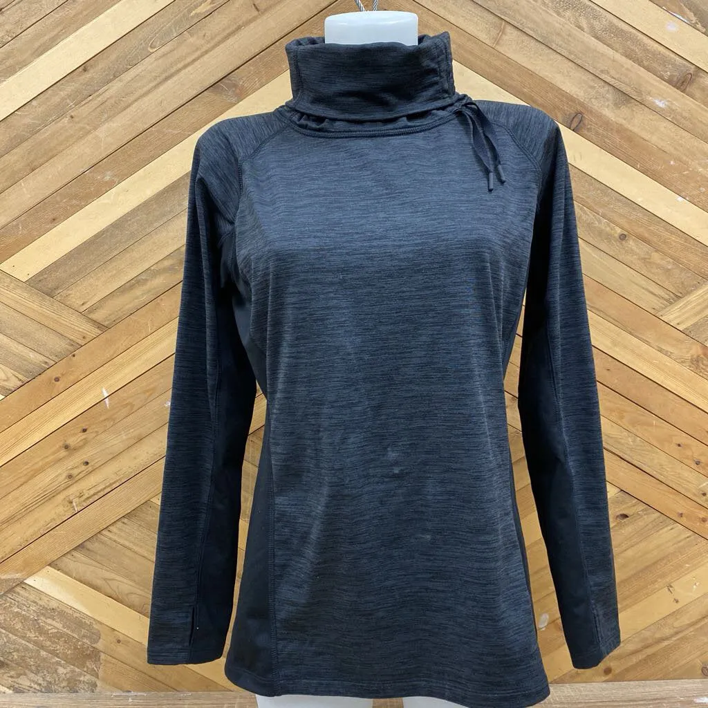 Eddie Bauer - Women's Motion Pullover Active Fleece - MSRP comp $90: Black/Dark Grey-women-MD