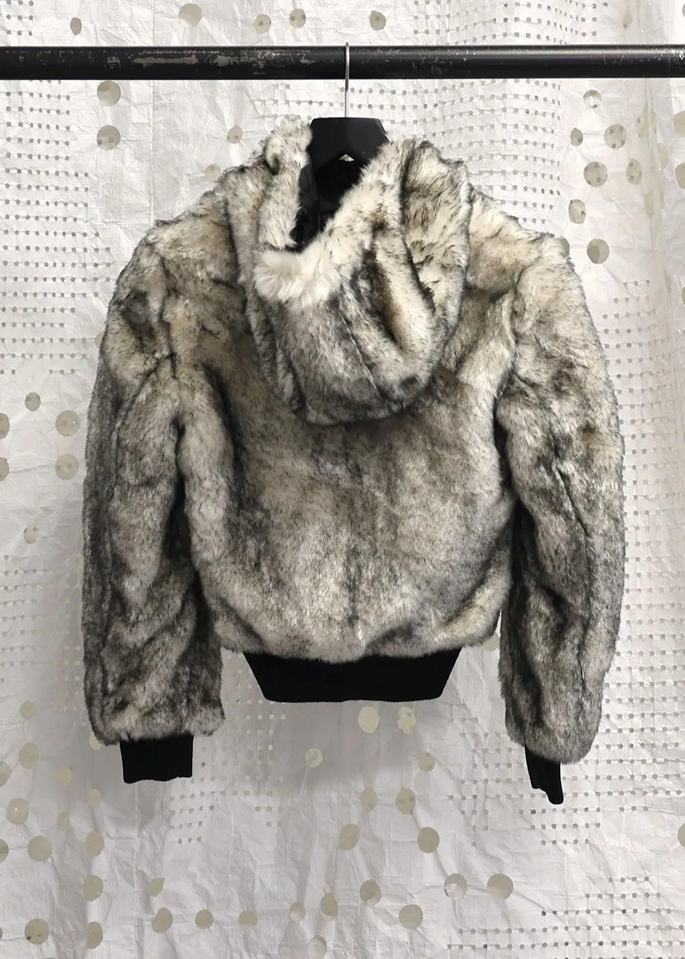 Faux Fur Bomber Jacket Multi