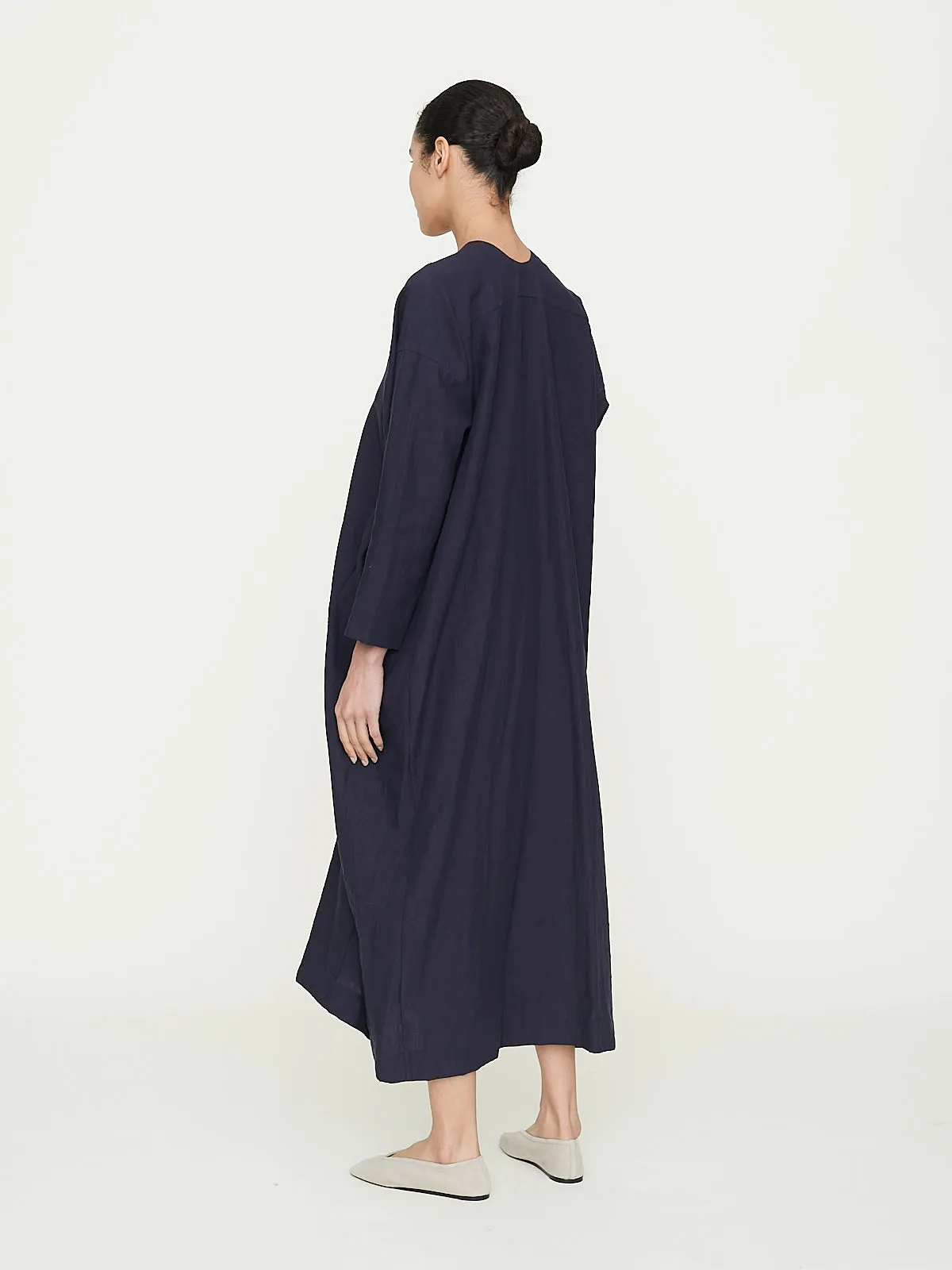 Flat Long Dress in Deep Violet