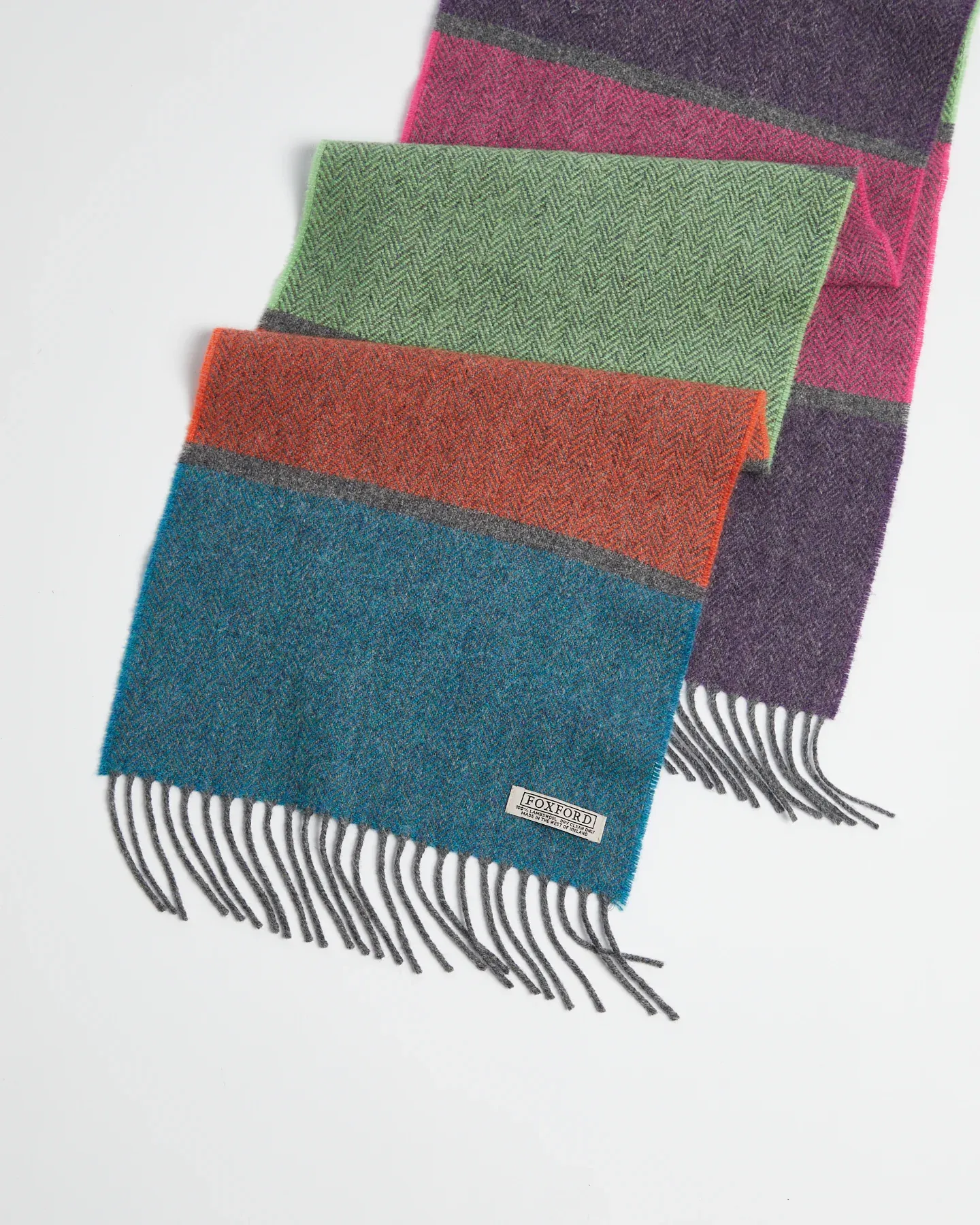 Foxford Bright Stripe Lambswool Scarf