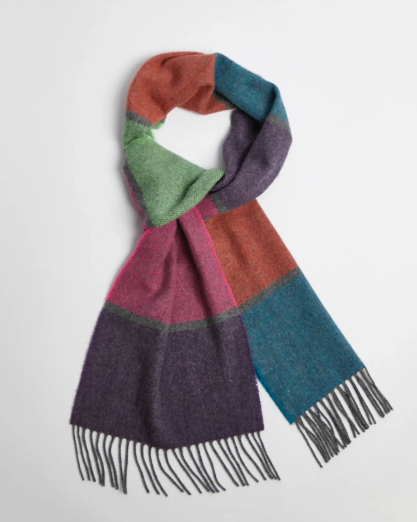 Foxford Bright Stripe Lambswool Scarf