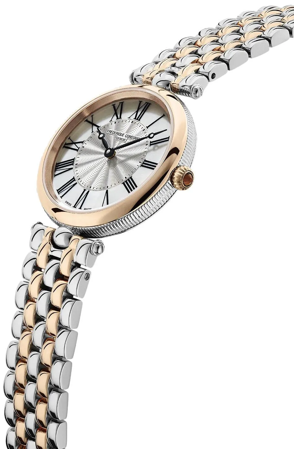 Frederique Constant Classics Art Deco Two-Tone Stainless Steel Mother-of-Pearl Dial Quartz Womens Watch FC-200MPW2AR2B