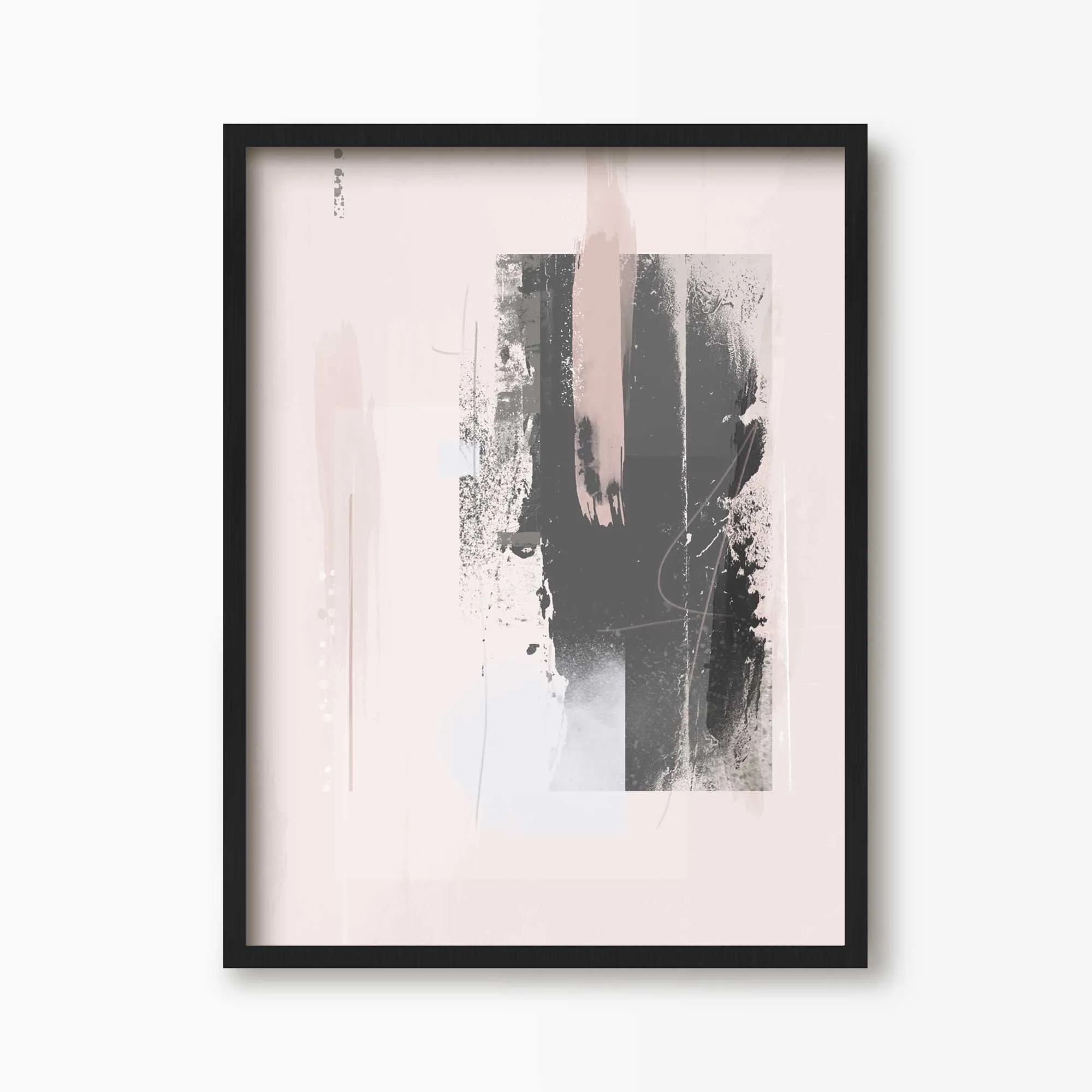 Free Spirit Pink & Grey Abstract Art