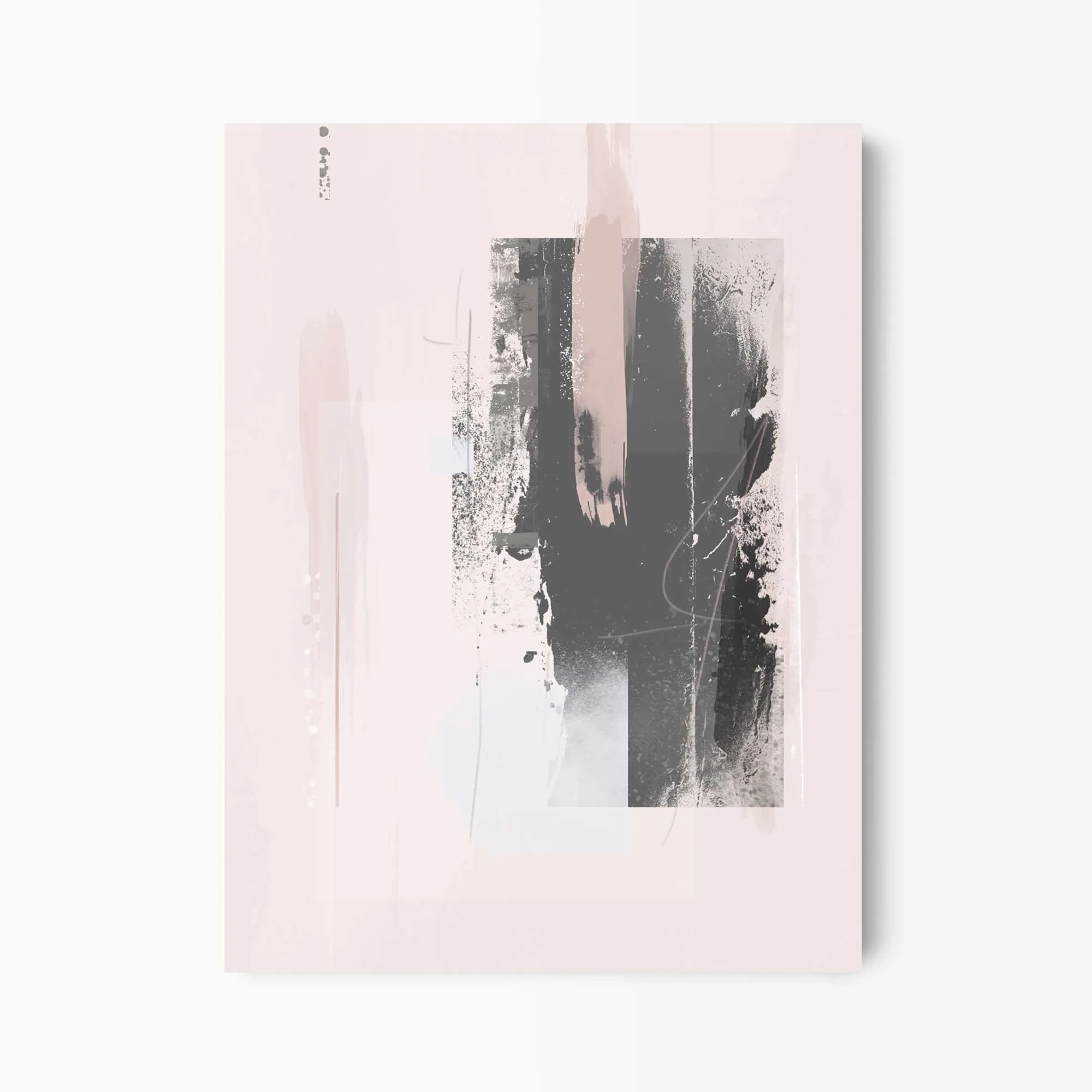 Free Spirit Pink & Grey Abstract Art