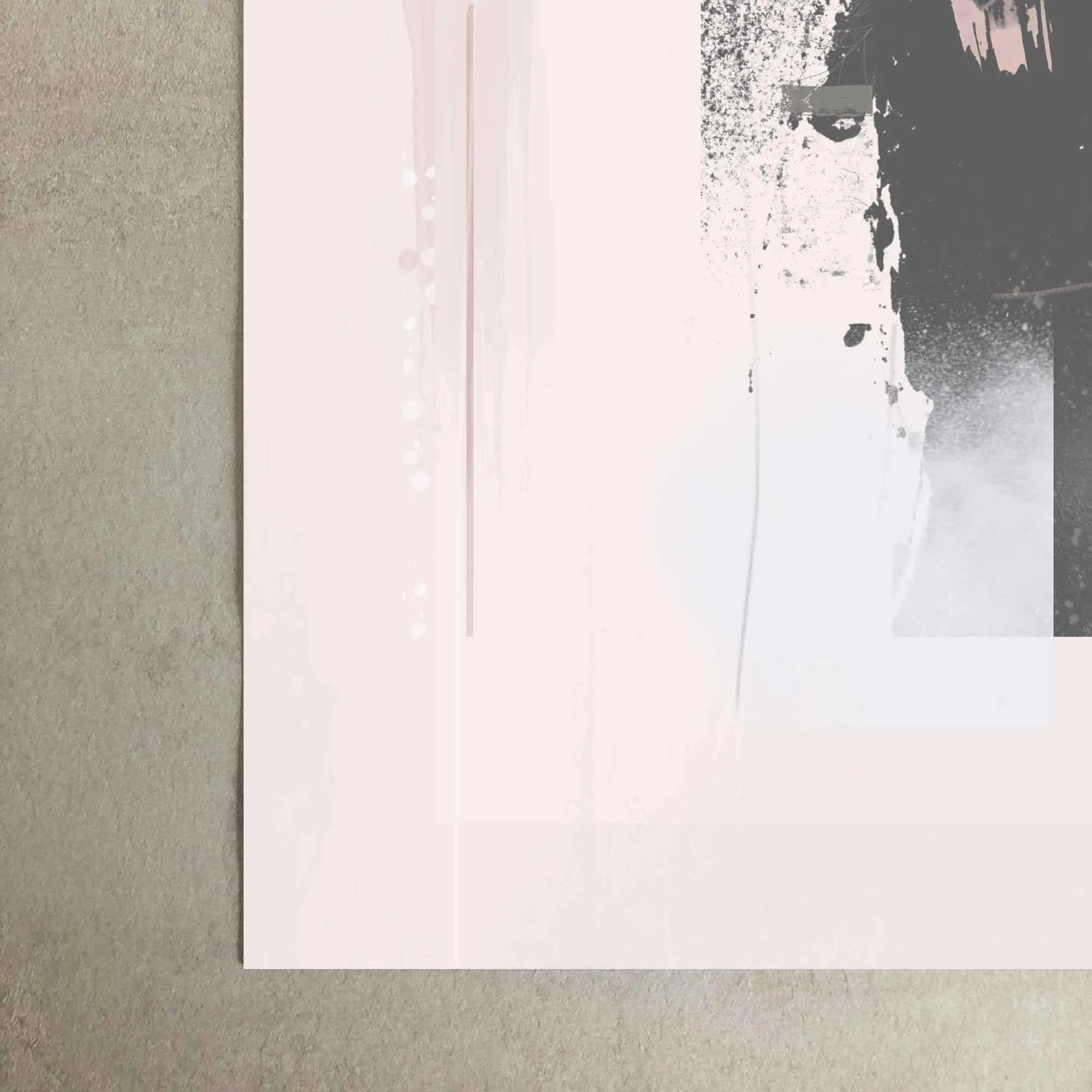 Free Spirit Pink & Grey Abstract Art