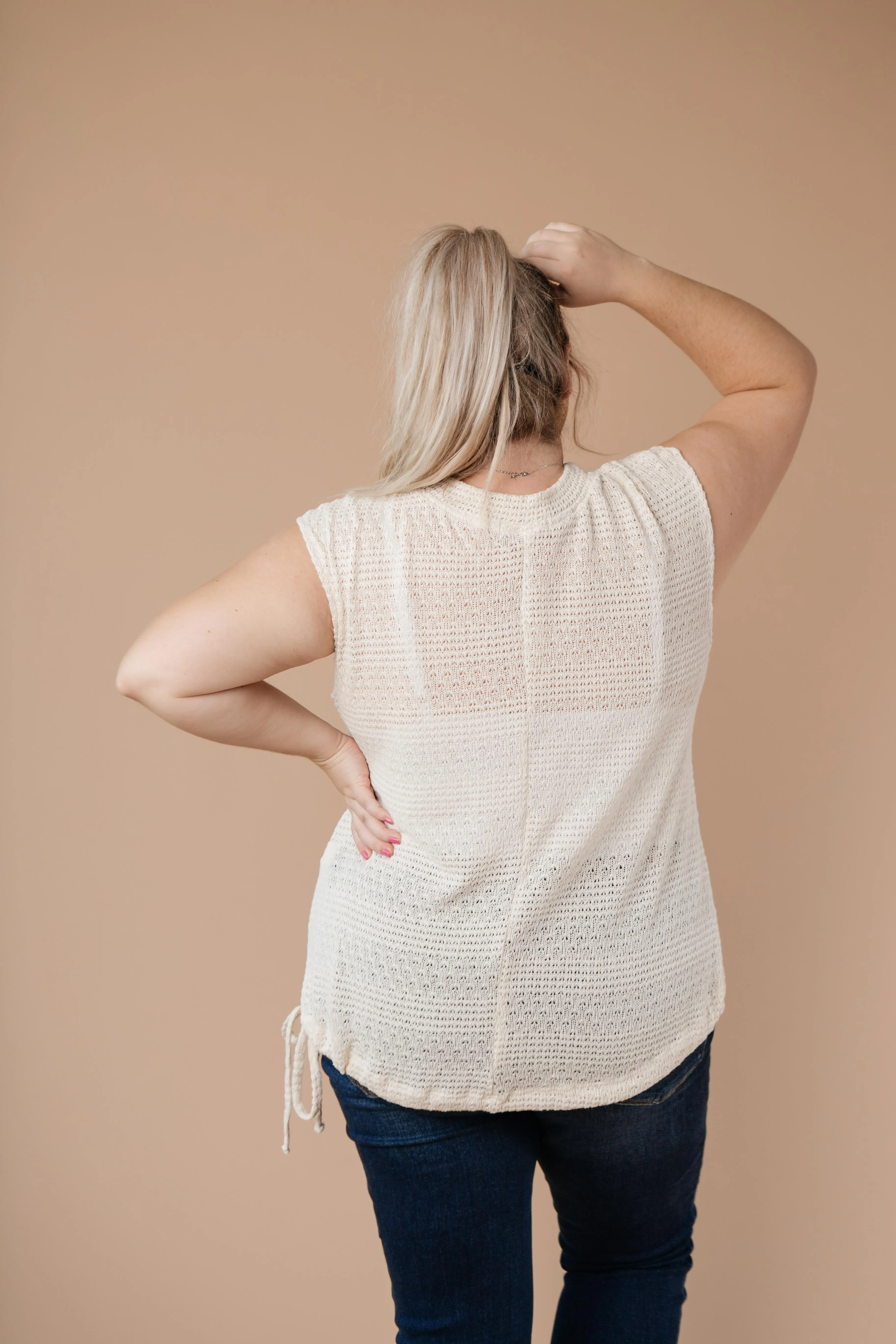 Girls Don't Sweat Sweater In Cream - On Hand