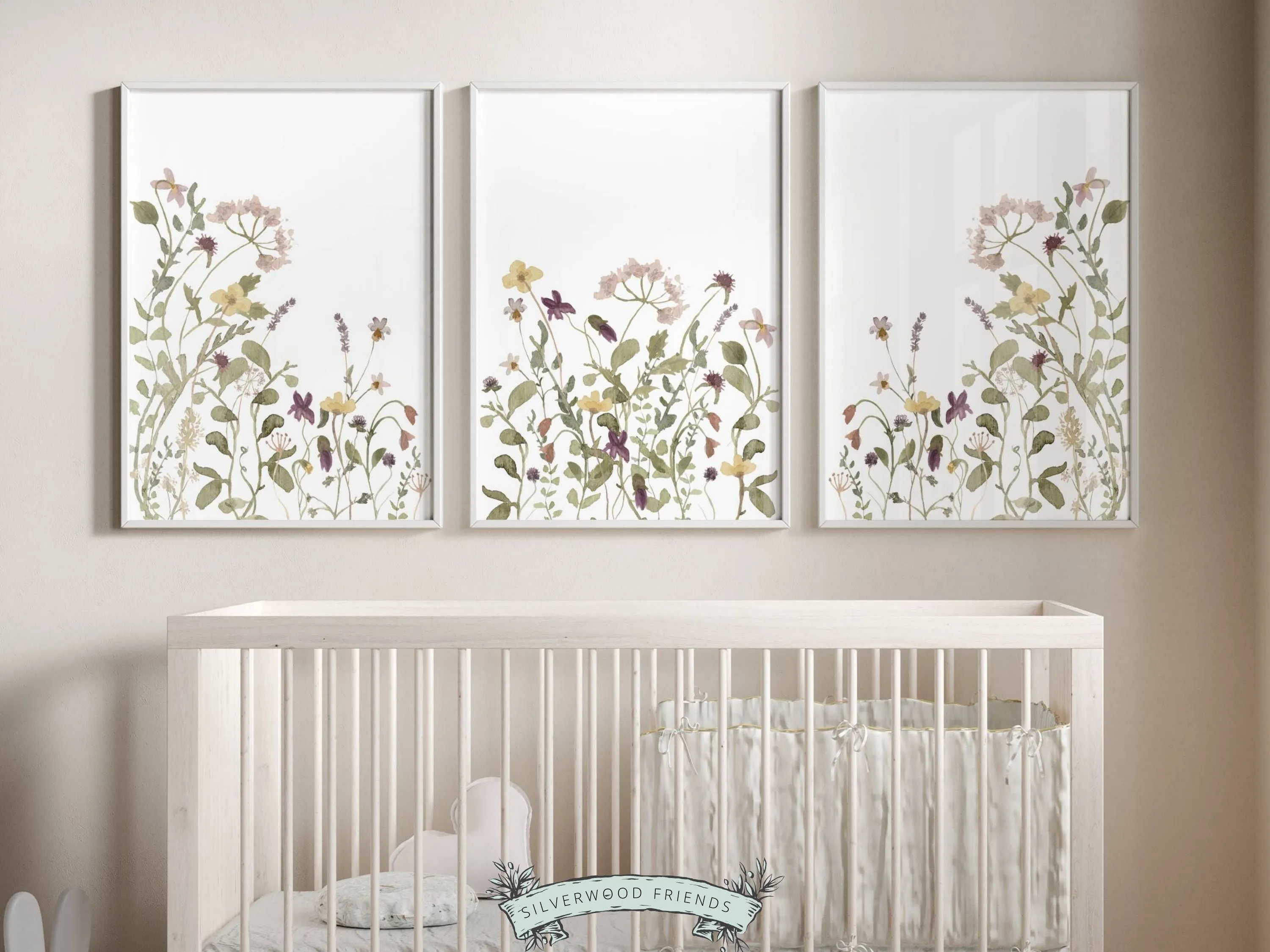 Girls Floral Nursery Prints