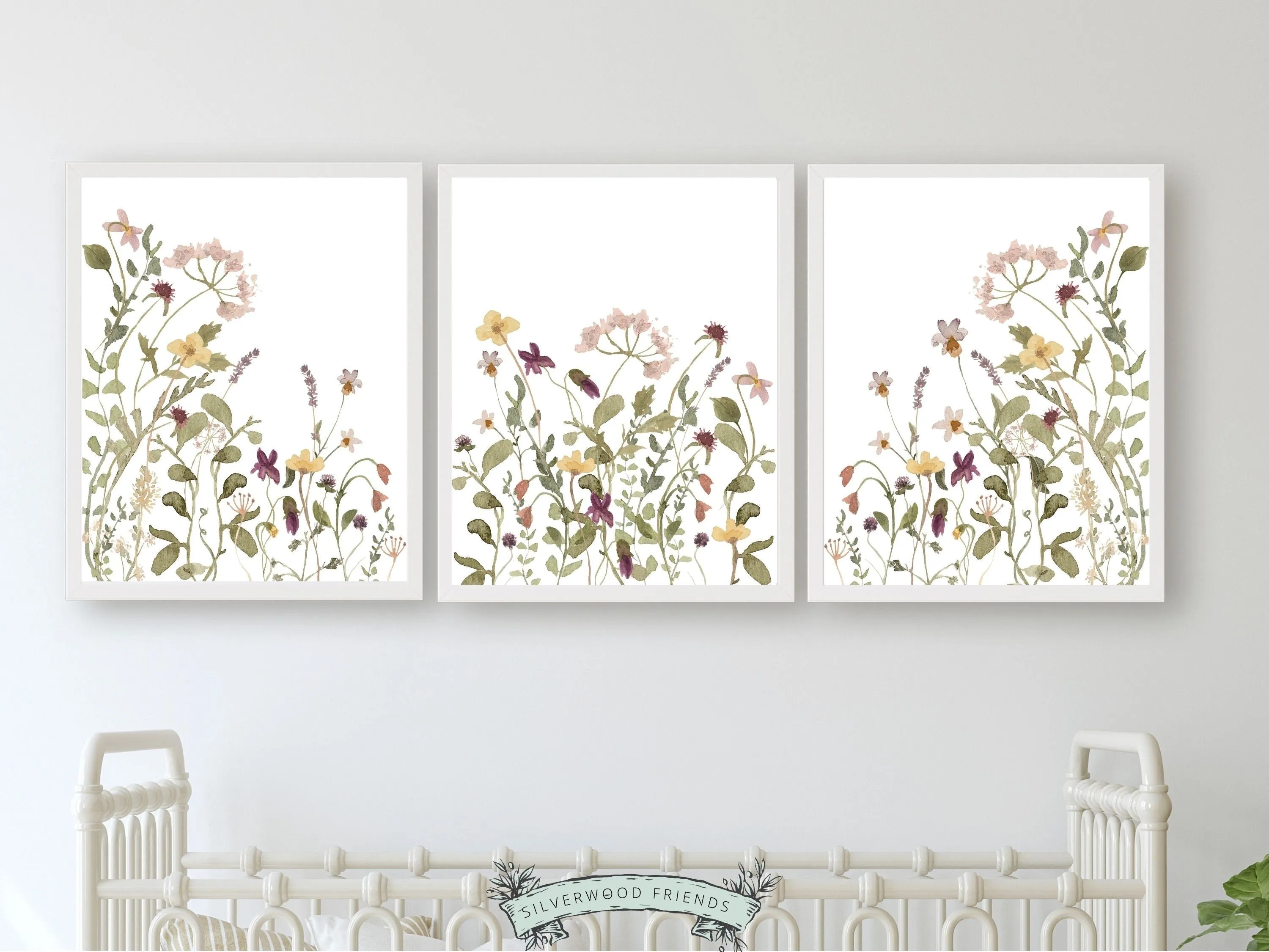 Girls Floral Nursery Prints