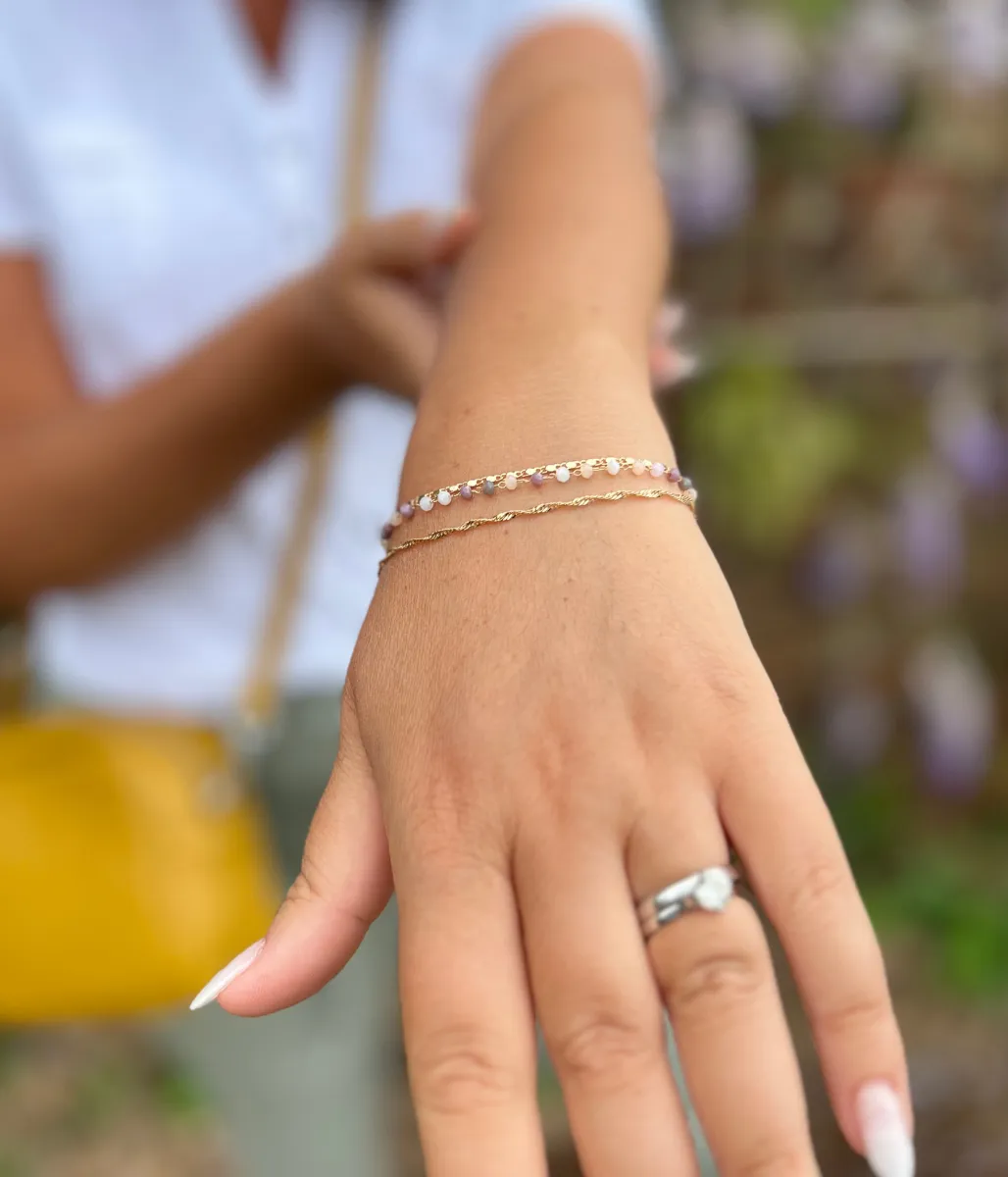 Gold Dainty Beaded Bracelet