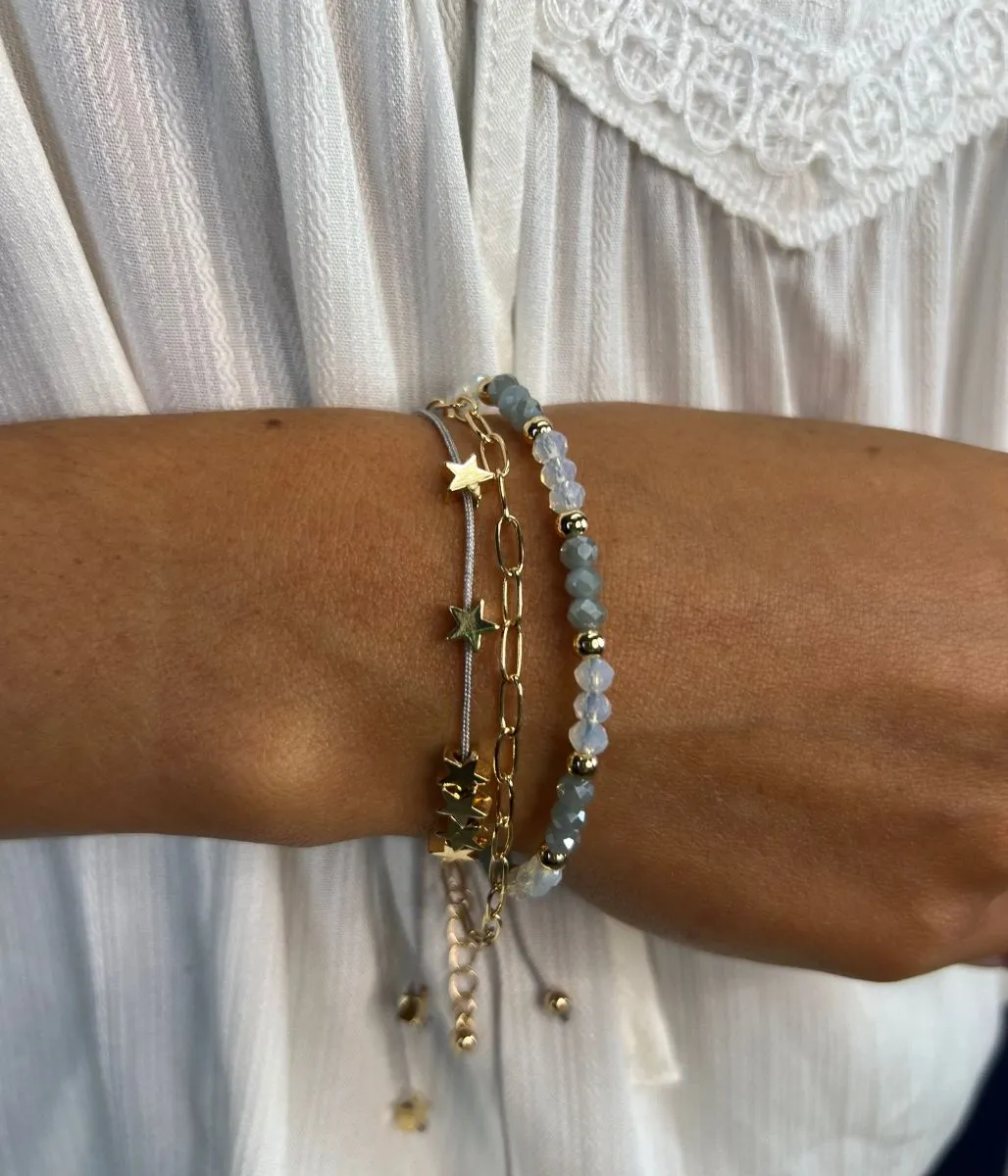 Gold Star Triple Bracelet Set