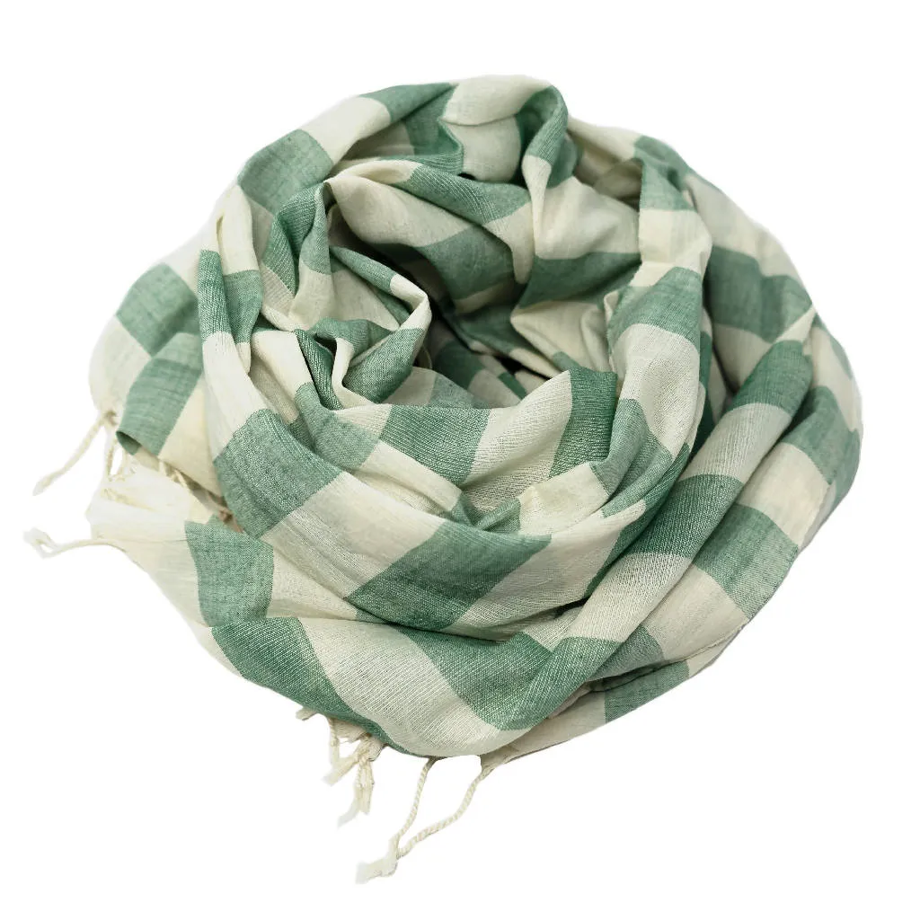 Green Bold Stripe Scarf