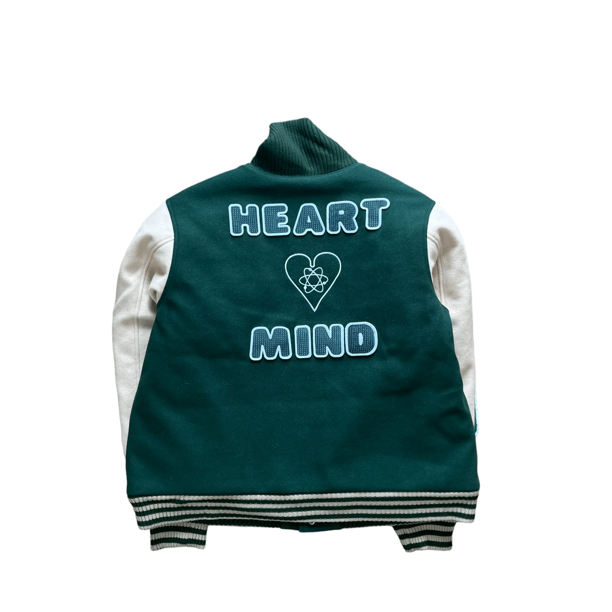 Green   Cream Billionaire Boys Club (BBC) Varisty Jacket - Medium