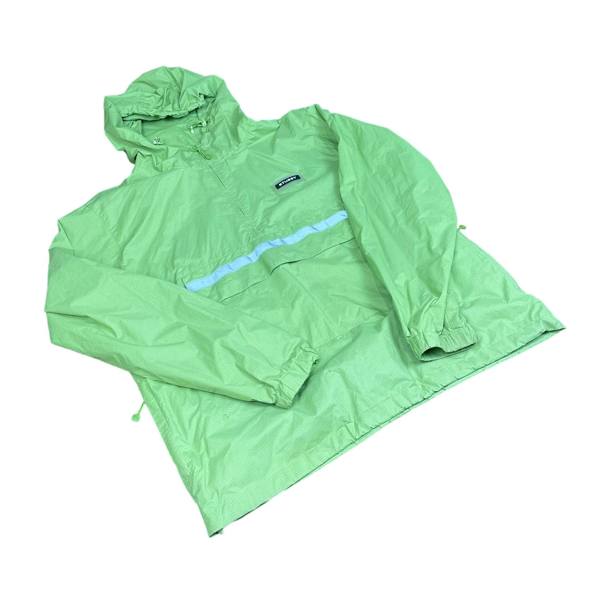 Green Stussy Quarter Zip Anorak - Medium