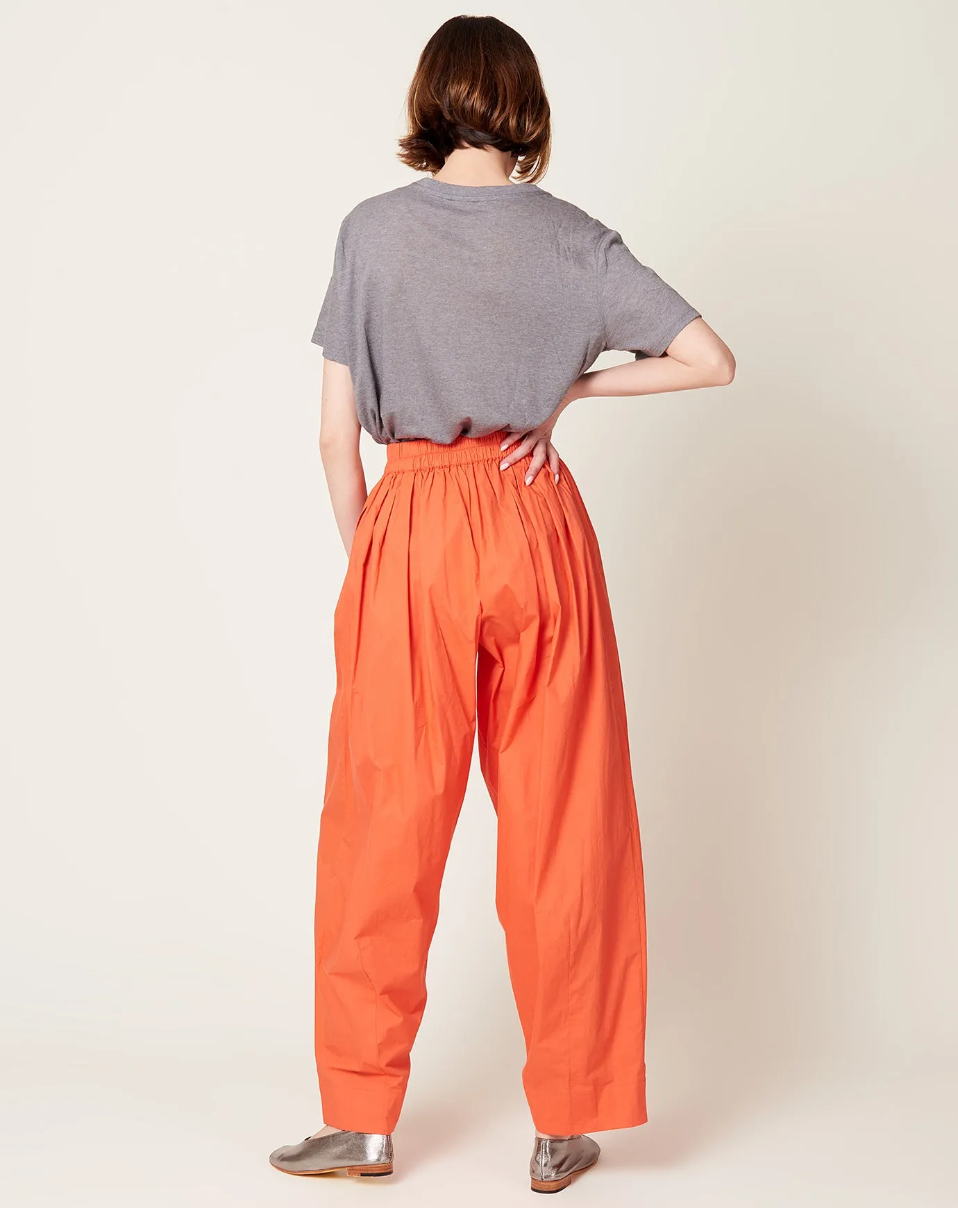 Jai Pleated Pants in Rouge Orange