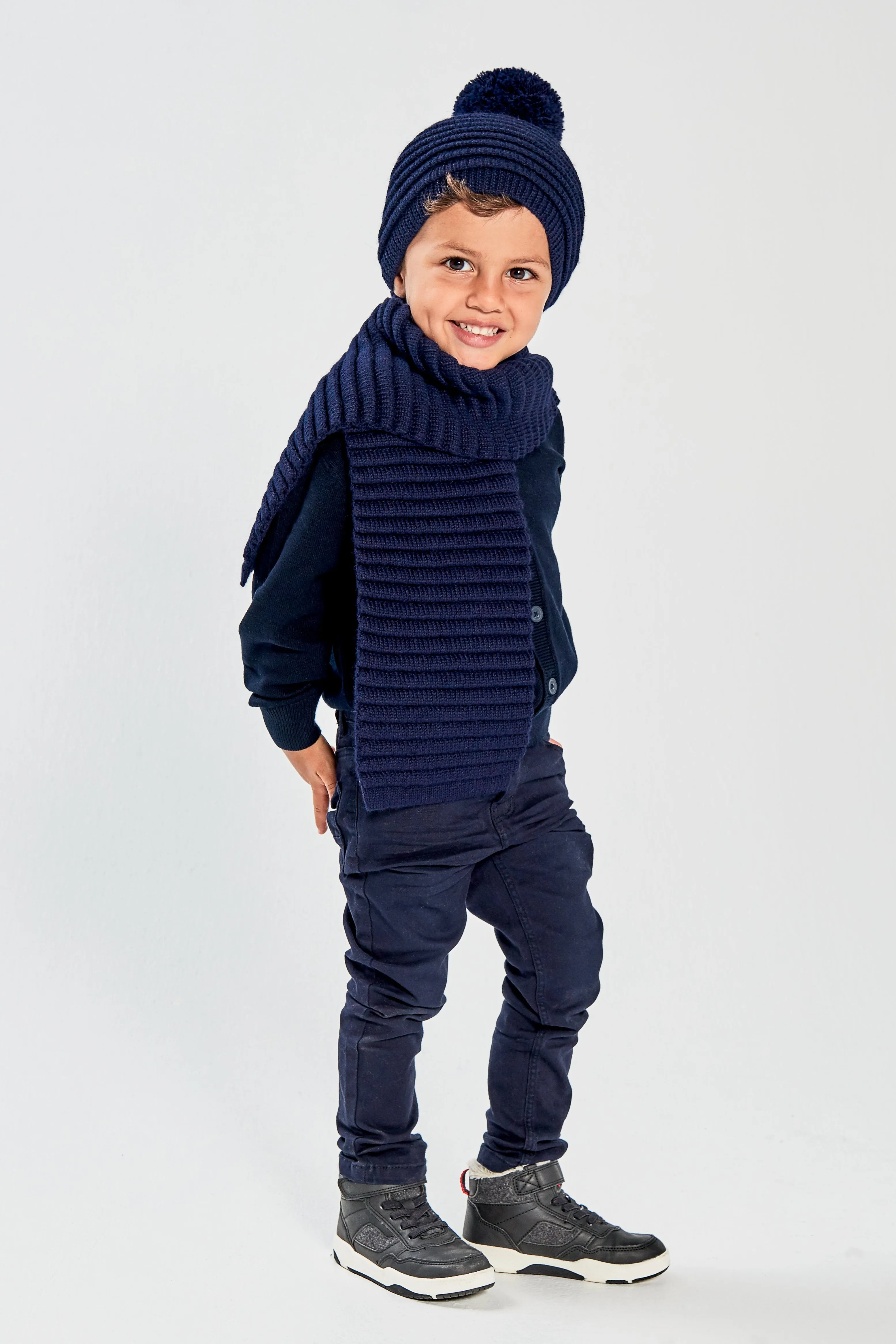 Kids (4-5 Years) Ribbed Scarf