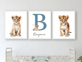 Lion Nursery Prints - Personalised