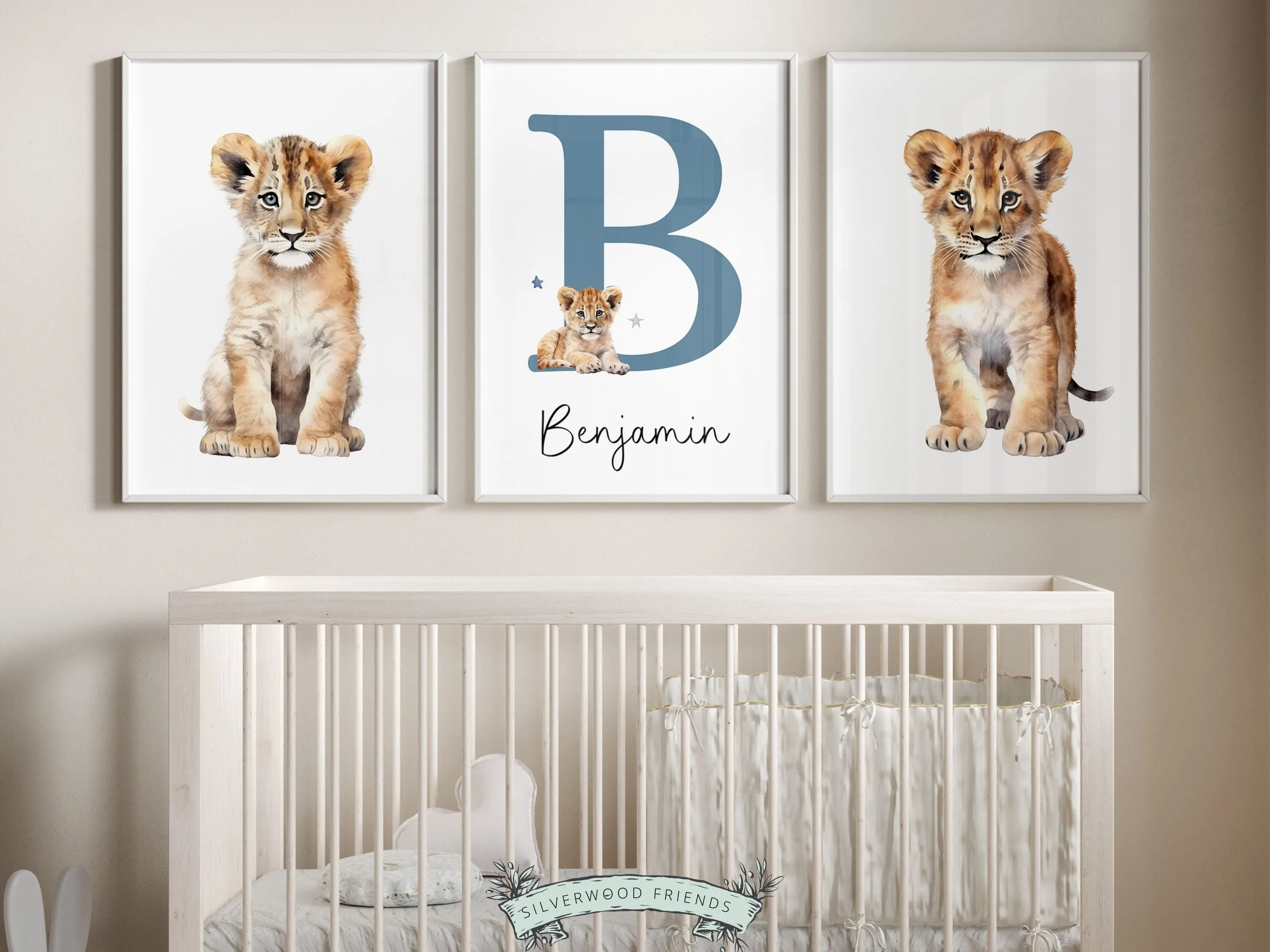 Lion Nursery Prints - Personalised