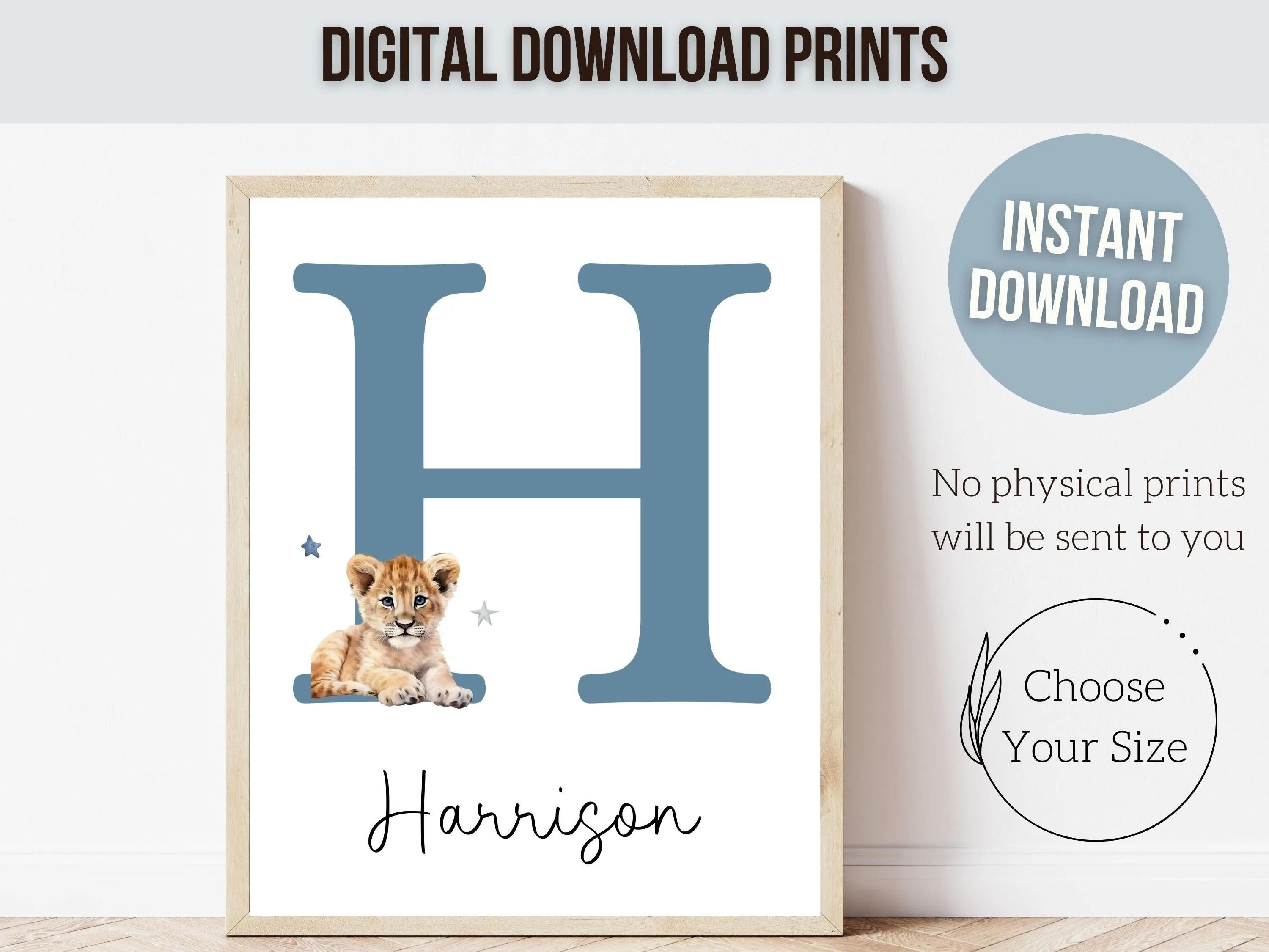 Lion Nursery Prints - Personalised