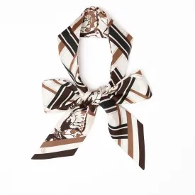 Lost Pattern x Leatherology Silk Twilly Scarf - Neutral