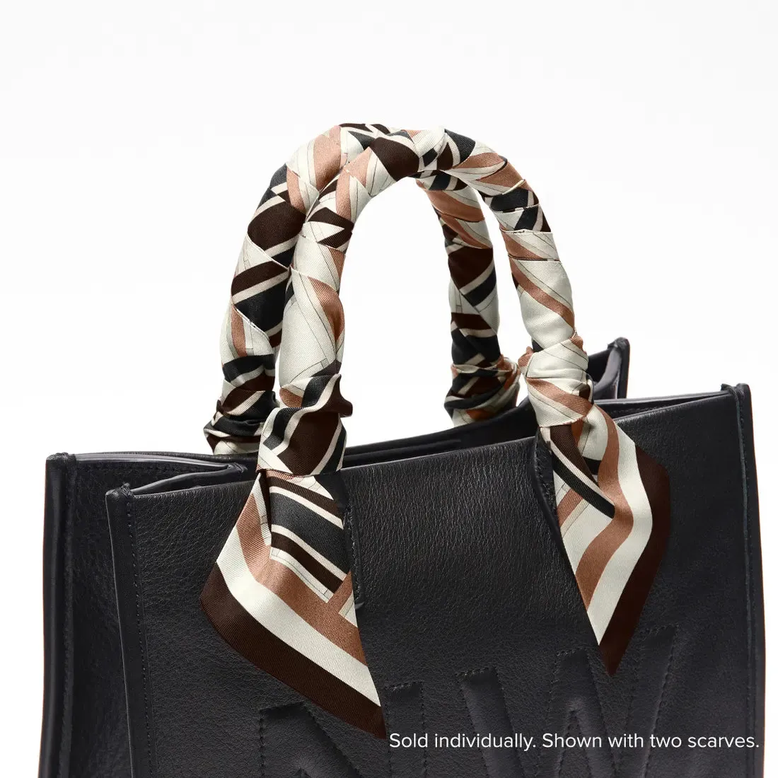 Lost Pattern x Leatherology Silk Twilly Scarf - Neutral