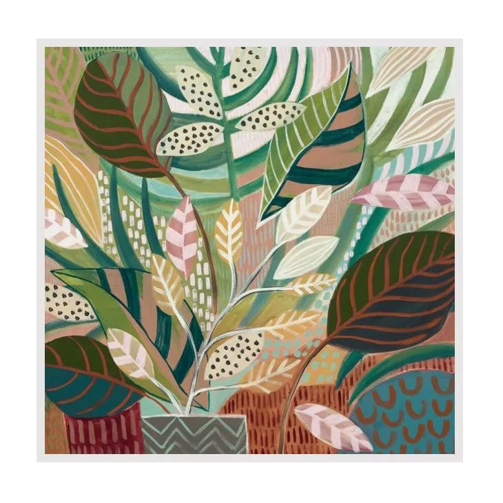 Magnolia Leaves Abstract Wall Art