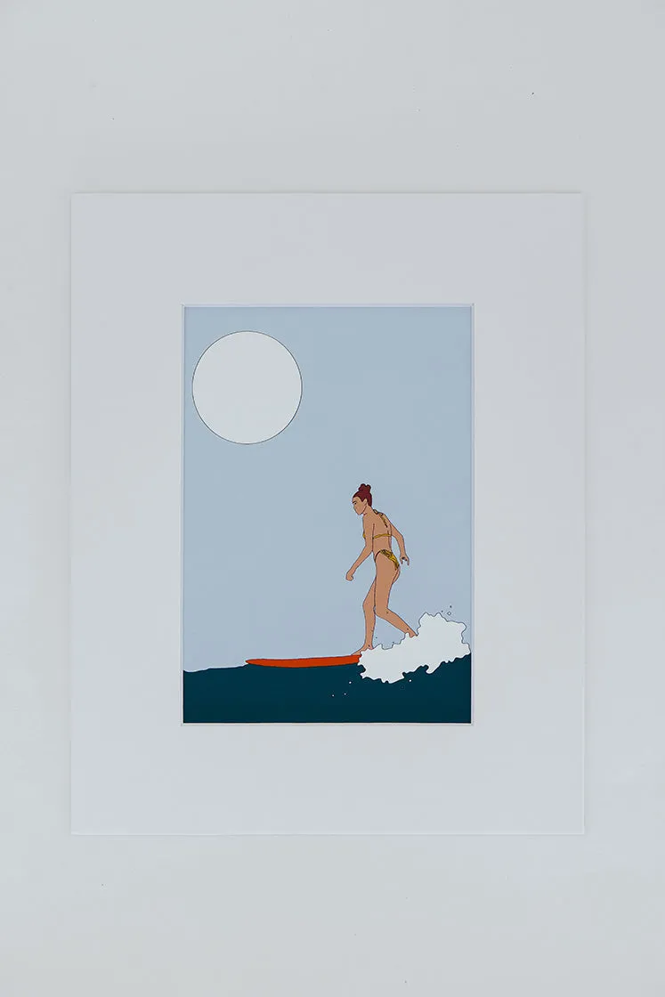 Matted Surfer Girls Prints