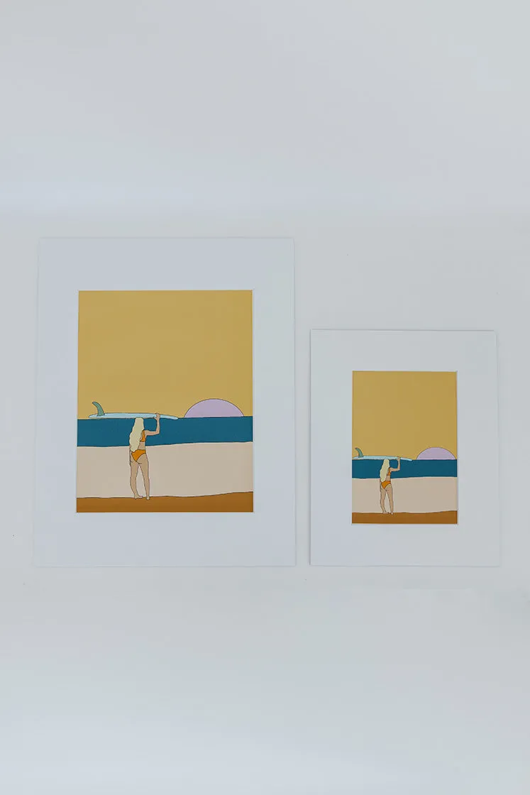 Matted Surfer Girls Prints