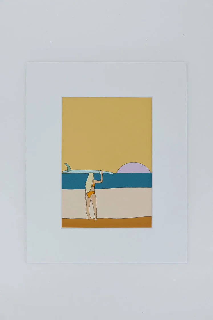 Matted Surfer Girls Prints