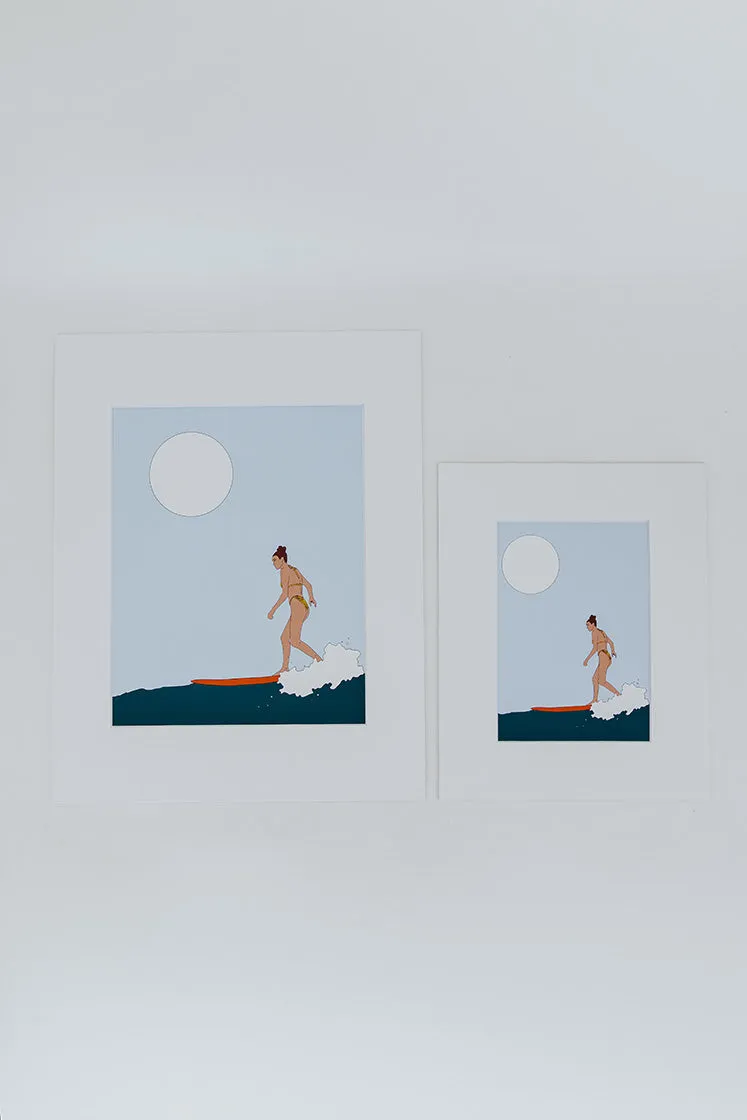 Matted Surfer Girls Prints