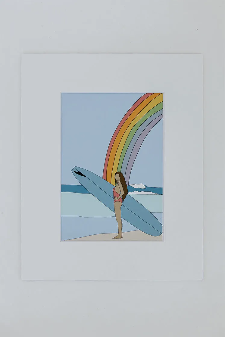 Matted Surfer Girls Prints