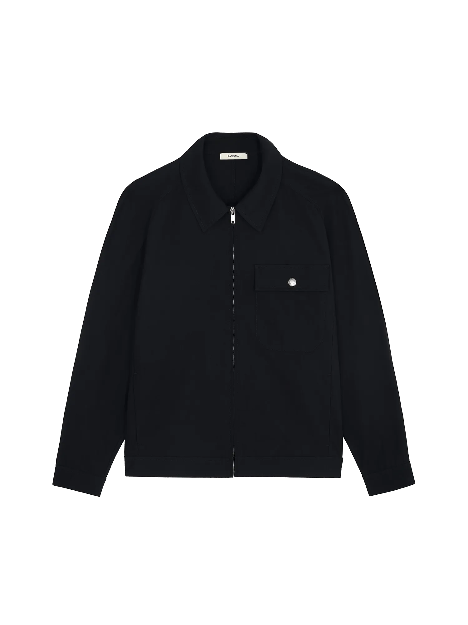 Mens DNA Cotton Linen Harrington Jacket—black