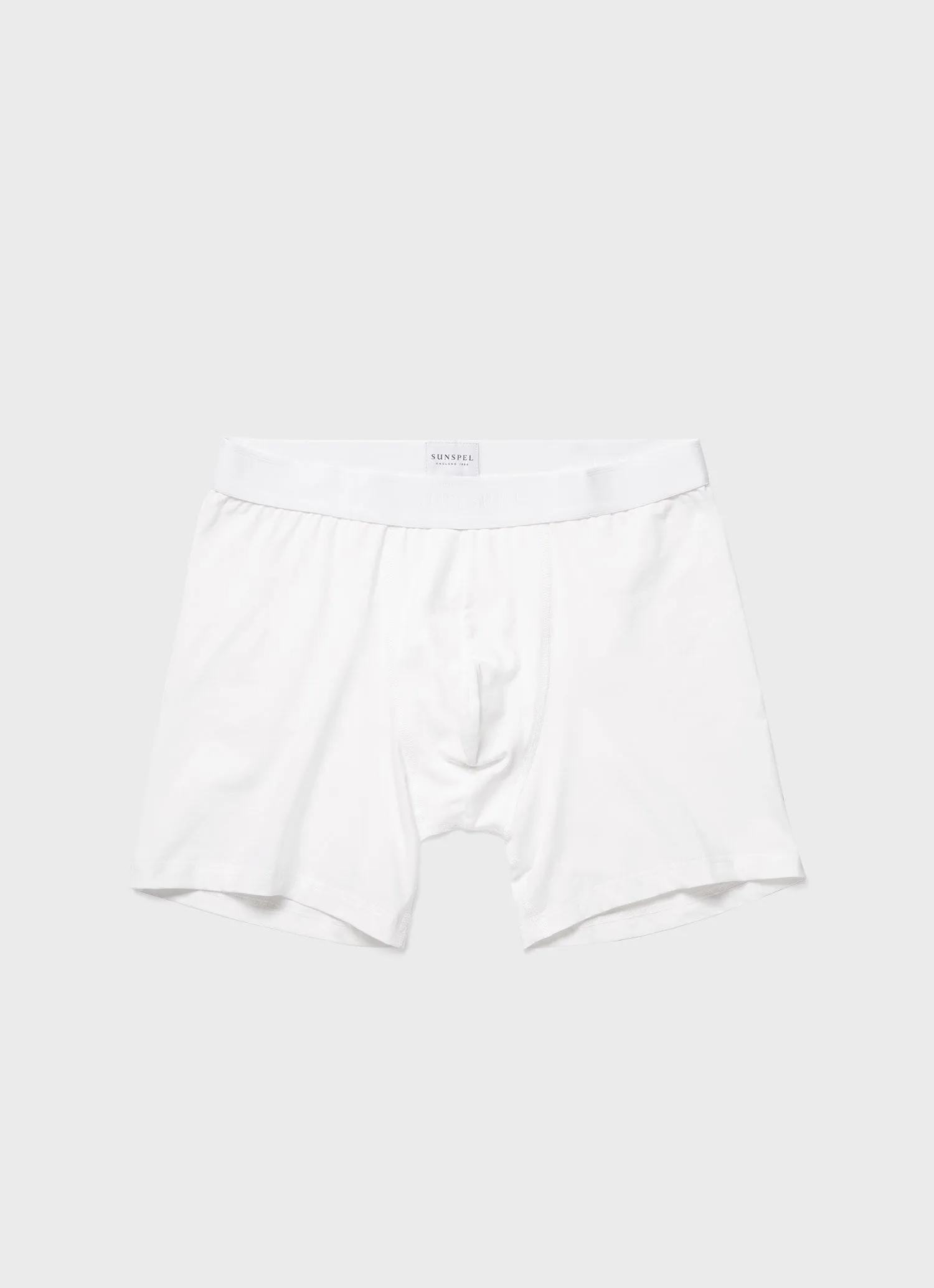 Men's Stretch Cotton Boxer Briefs in White