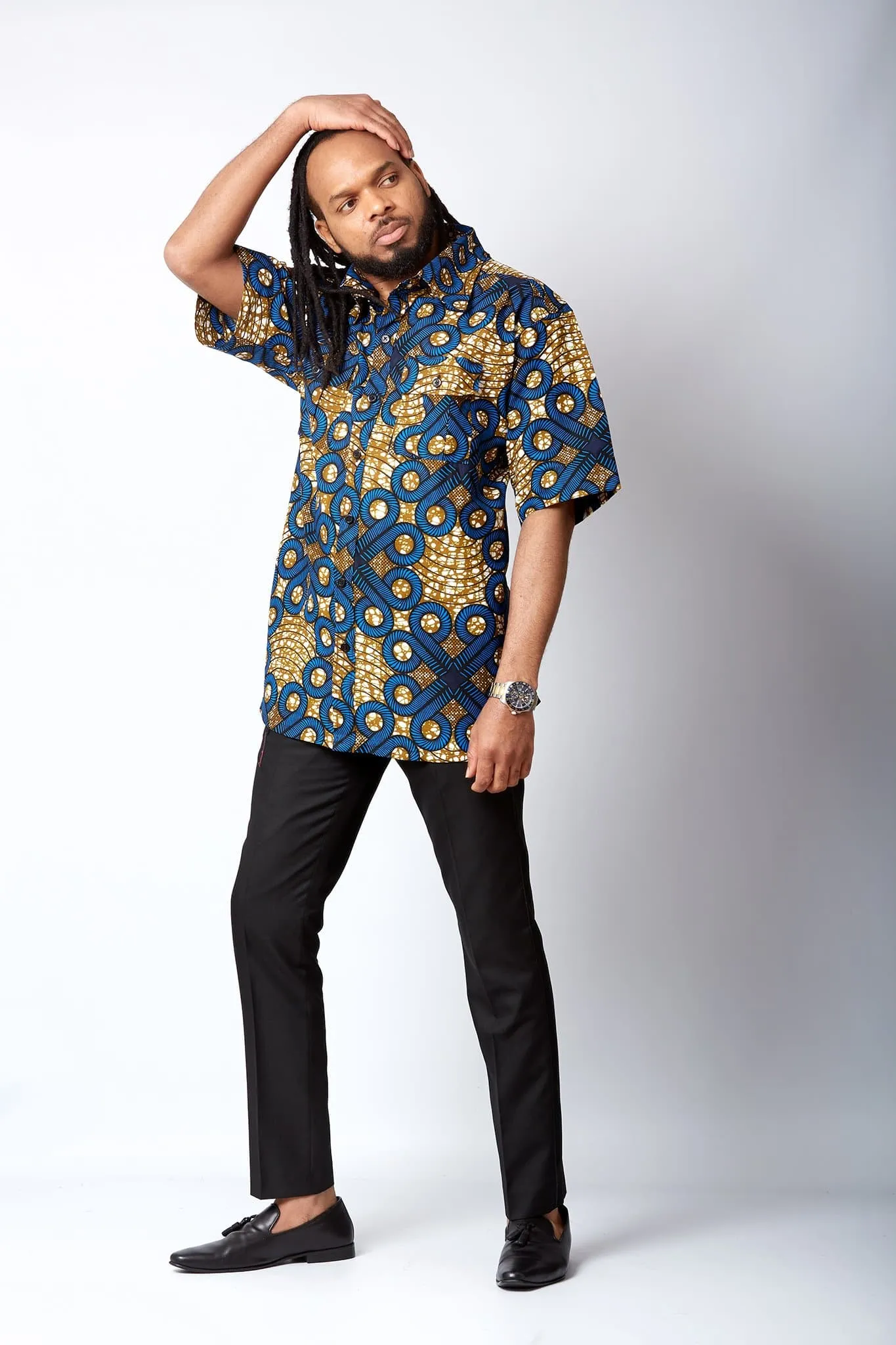 New in African Print Shirt for Men - Zion