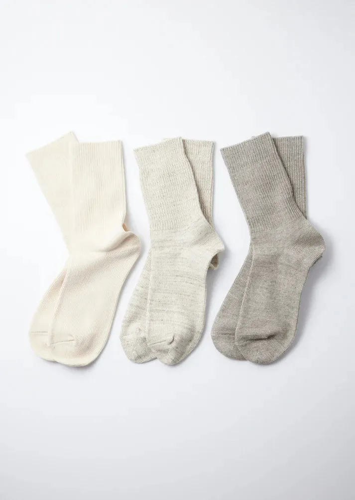 Organic Daily 3-Pack Ribbed Crew Socks