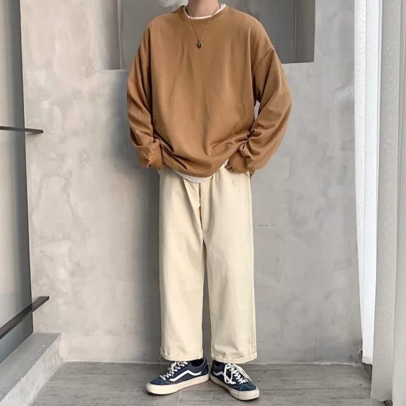 Oversized Mock Two-Piece Long-Sleeve Tee