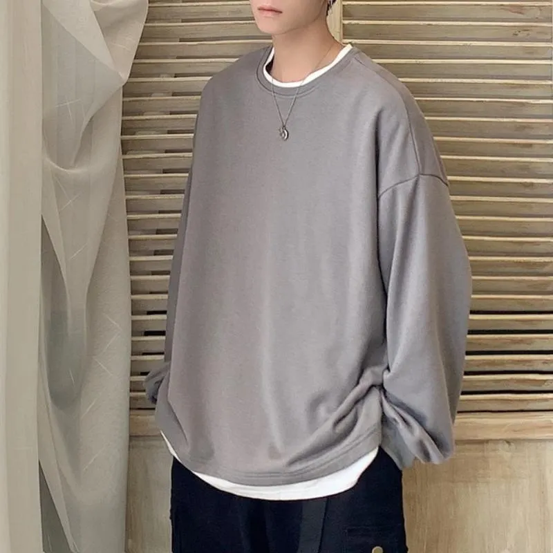 Oversized Mock Two-Piece Long-Sleeve Tee